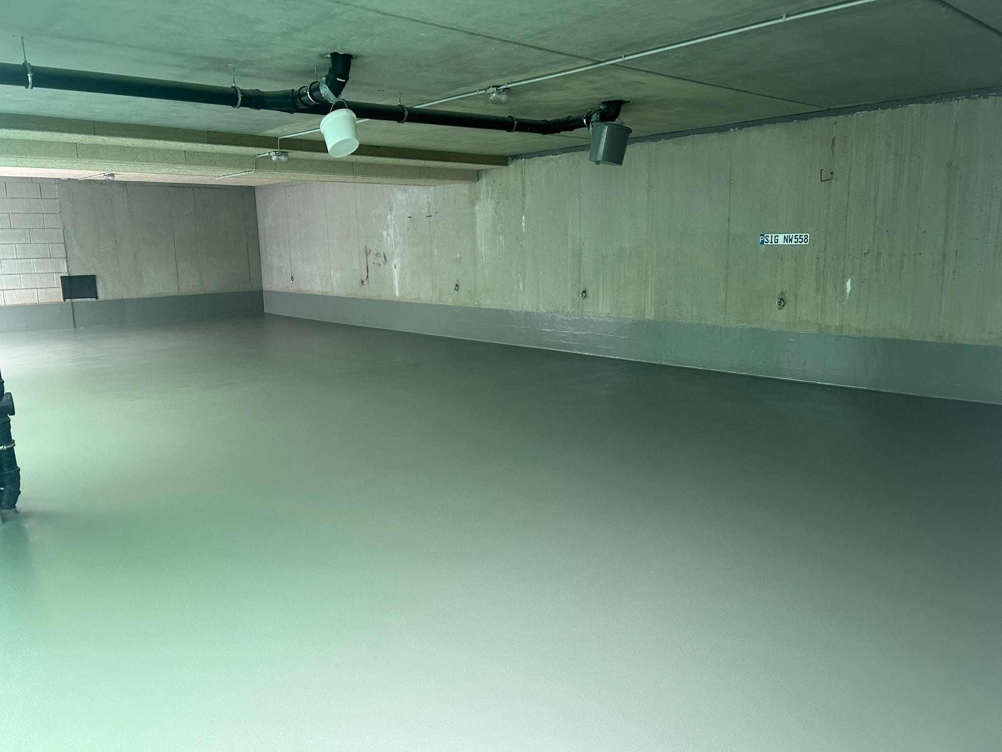 Garagenboden nach der Beschichtung